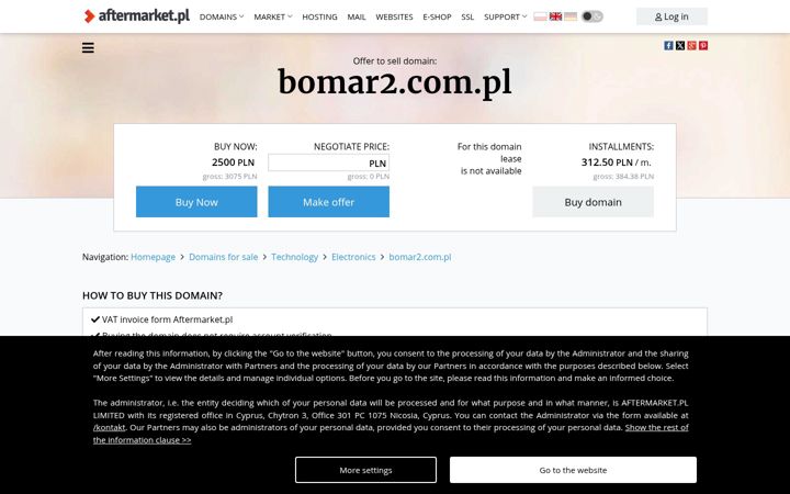Screenshot ta' bomar2.com.pl