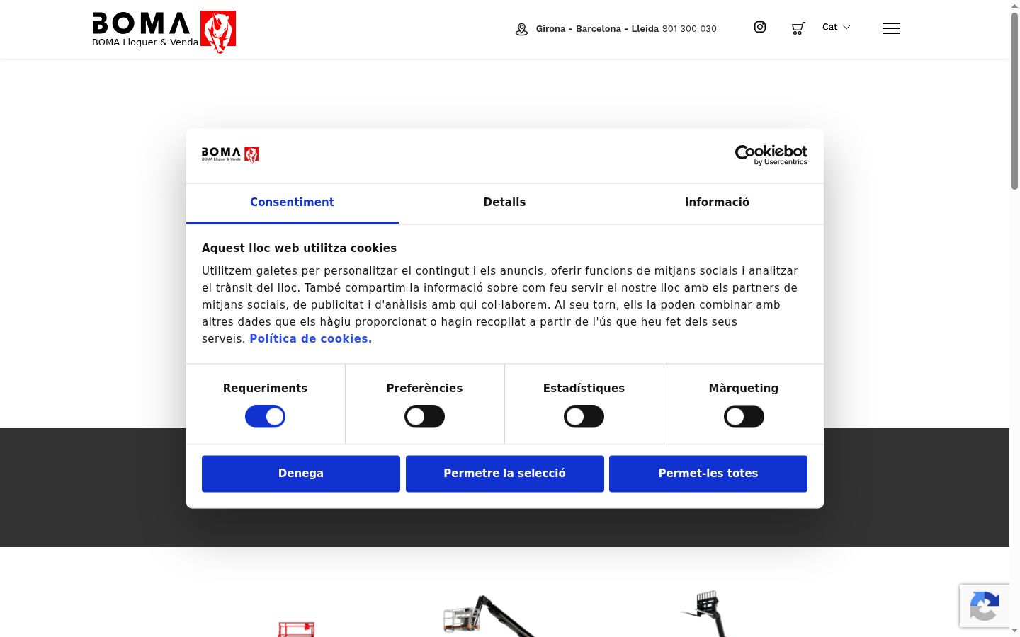 Screenshot tal-banner tal-kunsens muri qabel kwalunkwe interazzjoni