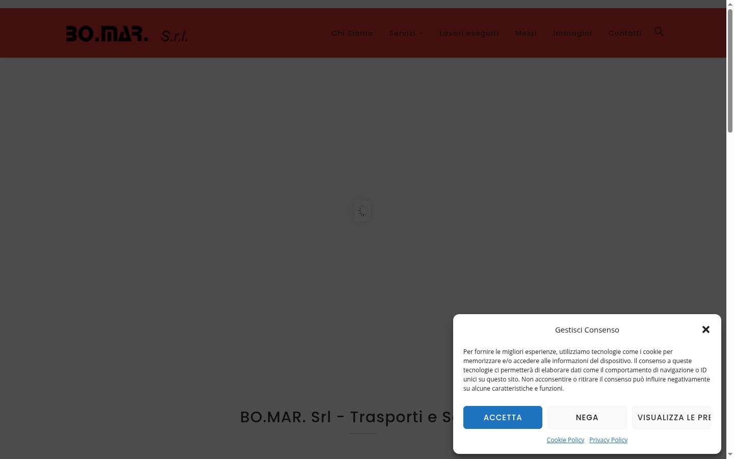 Captura de ecrã do banner de consentimento apresentado antes de qualquer interação