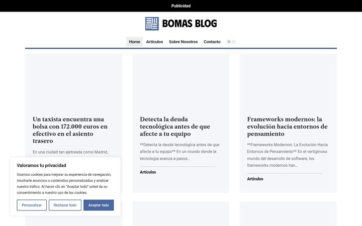 Screenshot ta' bomasblog.com