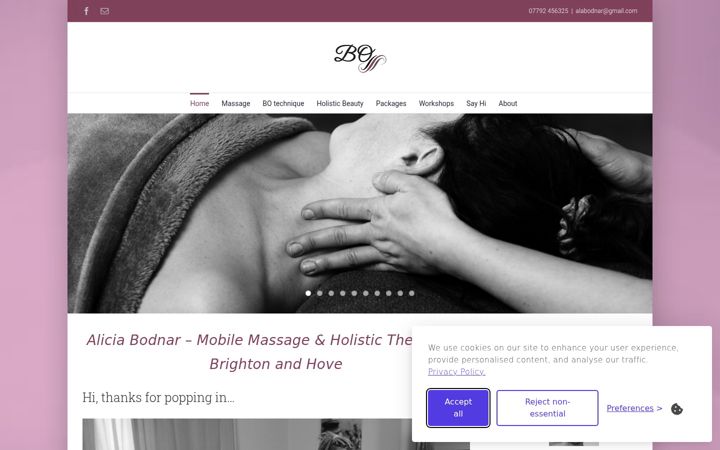 Screenshot of bomassage.com