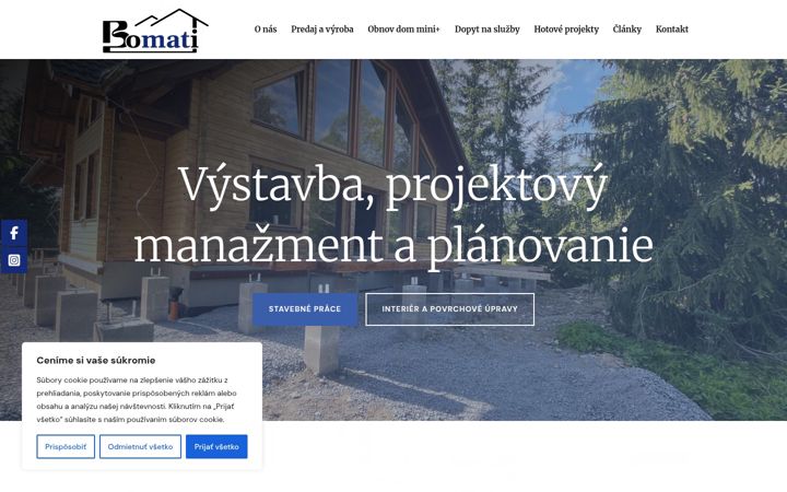 Screenshot ta' bomati.sk