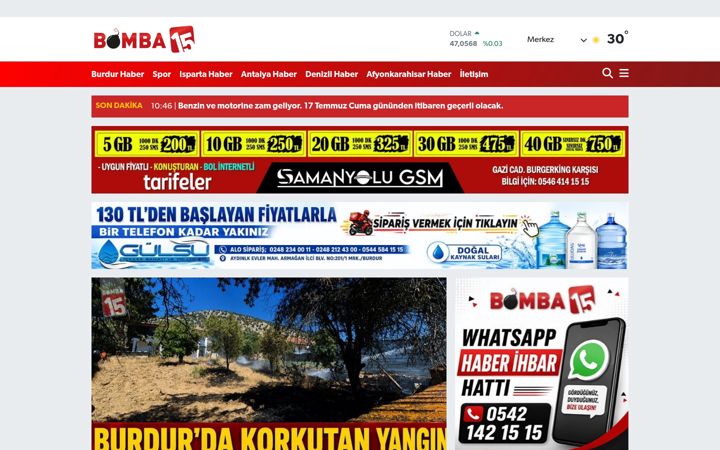 Skærmbillede af bomba15.com