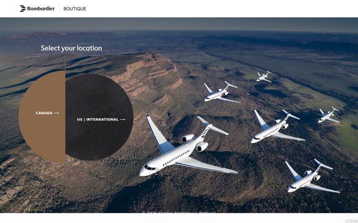 Screenshot of bombardieraviationstore.com