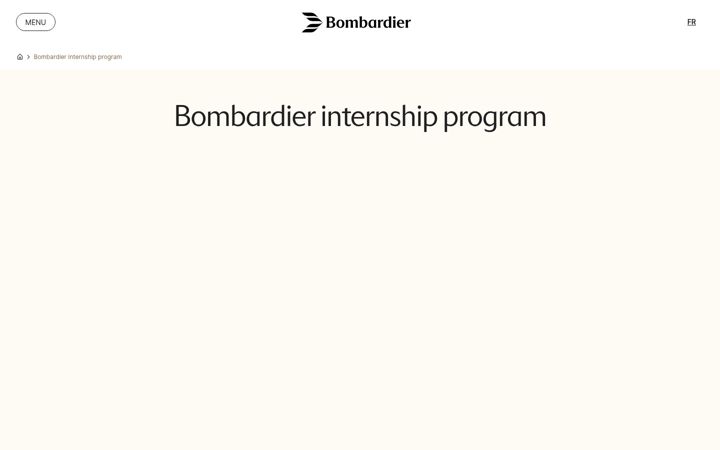 Screenshot of bombardierinternships.com