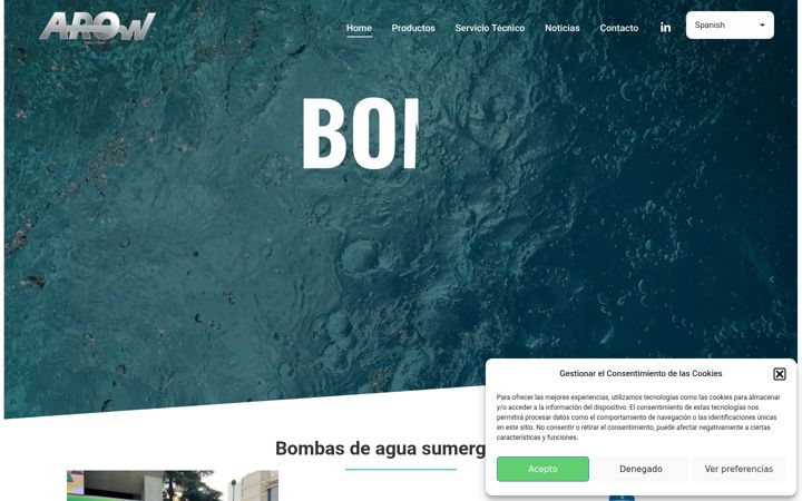 Screenshot of bombasdeaguasumergibles.es