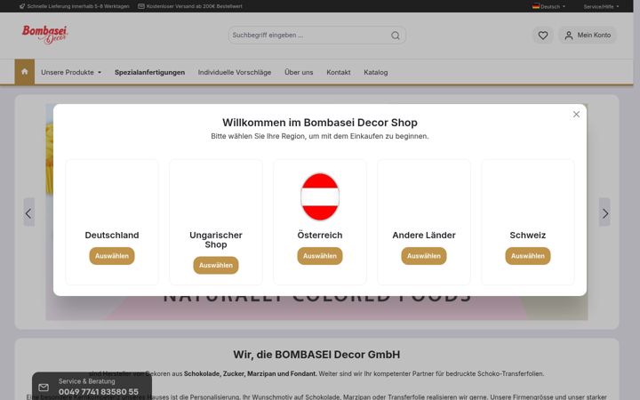 Screenshot of bombasei-decor.ch