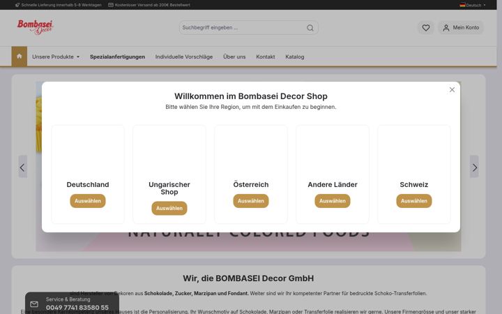 Screenshot von bombasei-decor.de