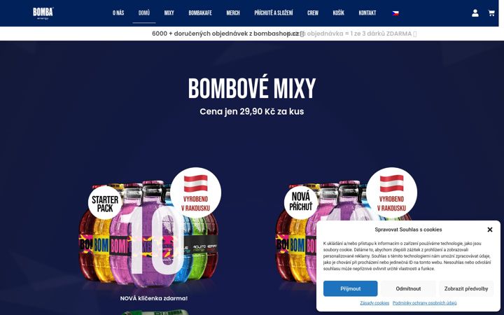 Screenshot von bombashop.cz
