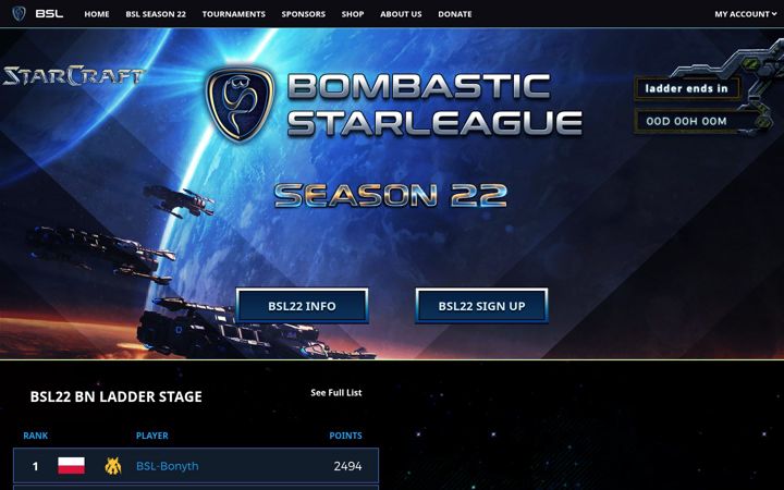 Screenshot of bombasticstarleague.com