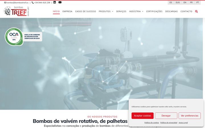 Captură de ecran a bombastrief.pt