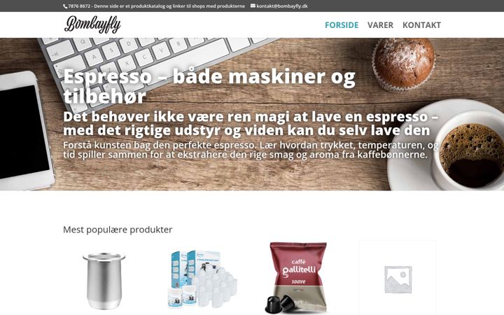 Screenshot of bombayfly.dk