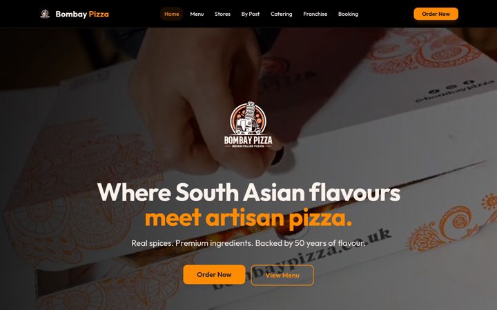 Screenshot of bombaypizza.co.uk