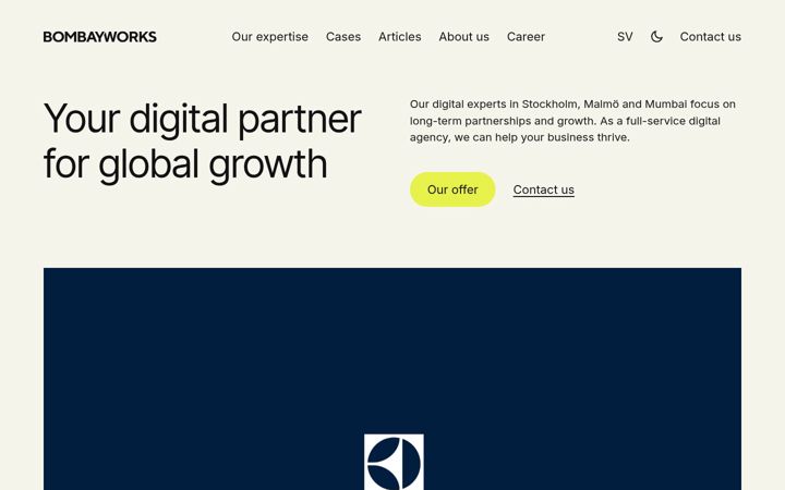 Screenshot of bombayworks.com