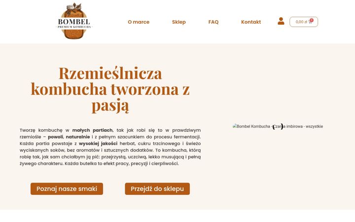Screenshot von bombelkombucha.pl