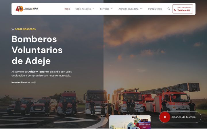Screenshot του bomberosadeje.com