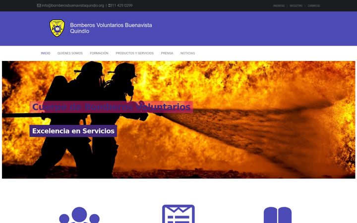 Screenshot του bomberosbuenavistaquindio.org