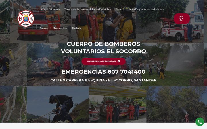 Screenshot von bomberosdelsocorro.org