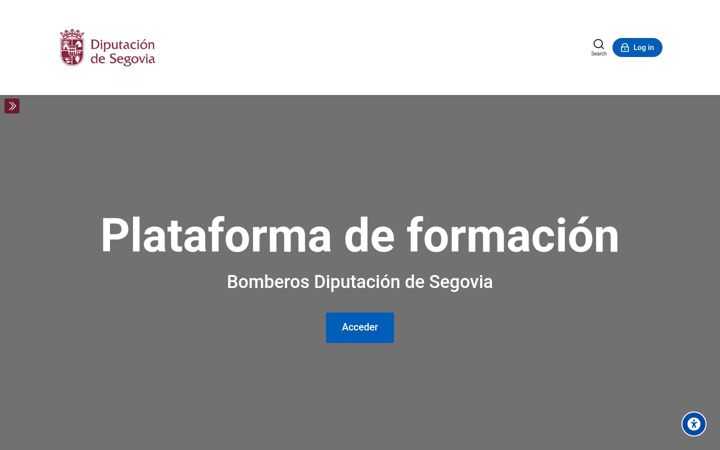 Screenshot of bomberosdiputacionsegoviaformacion.es
