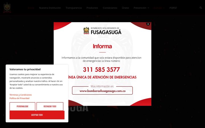Screenshot of bomberosfusagasuga.com.co