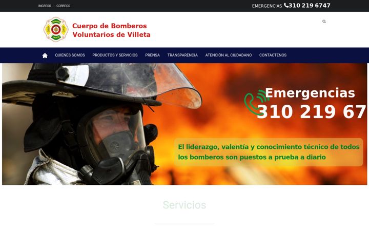 Screenshot von bomberosvilleta.com