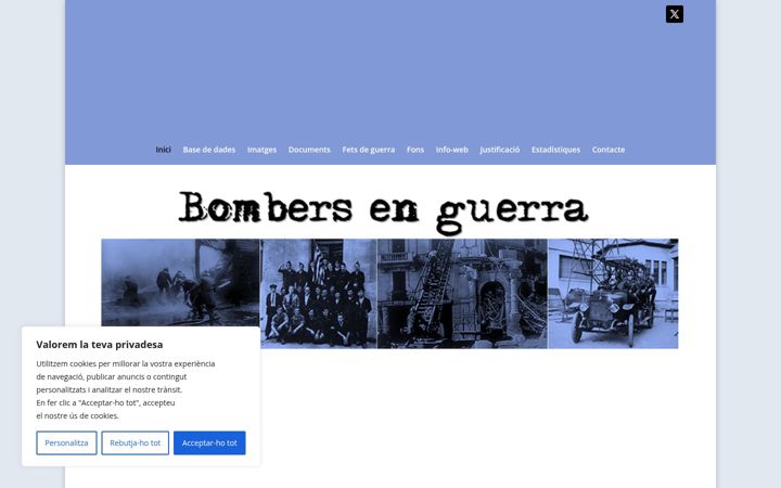 Screenshot of bombersenguerra.cat