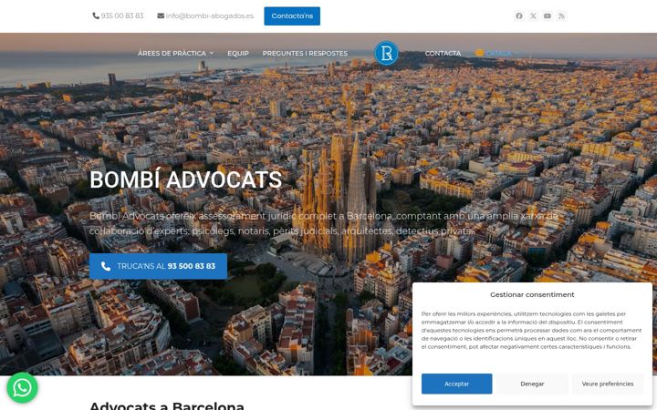 Screenshot of bombi-advocats.cat