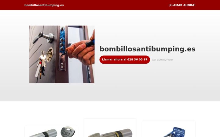 Screenshot of bombillosantibumping.es