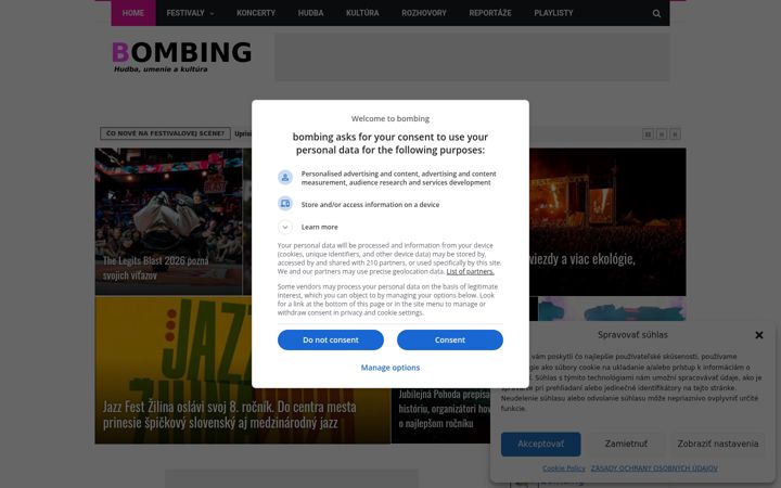 Screenshot of bombing.eu