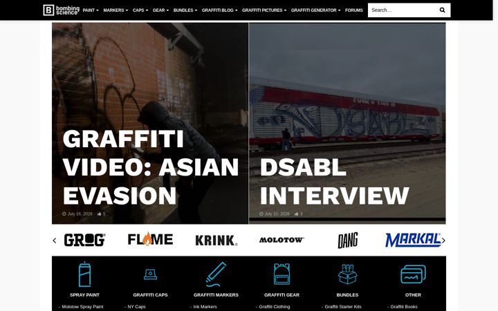 Screenshot of bombingscience.com
