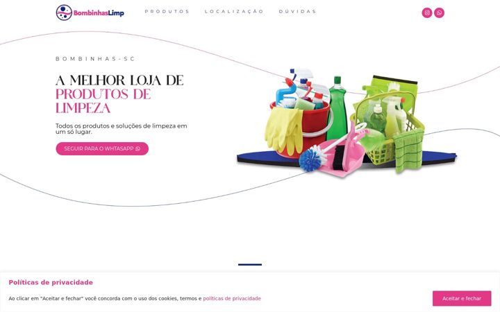 Screenshot of bombinhaslimp.com