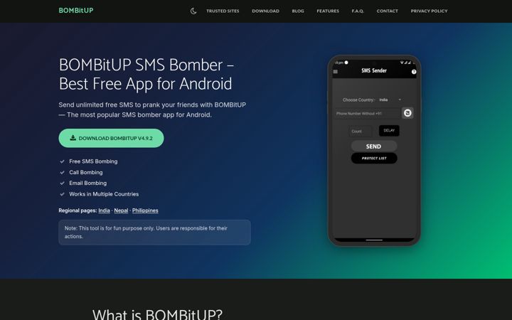 Screenshot of bombitup.net