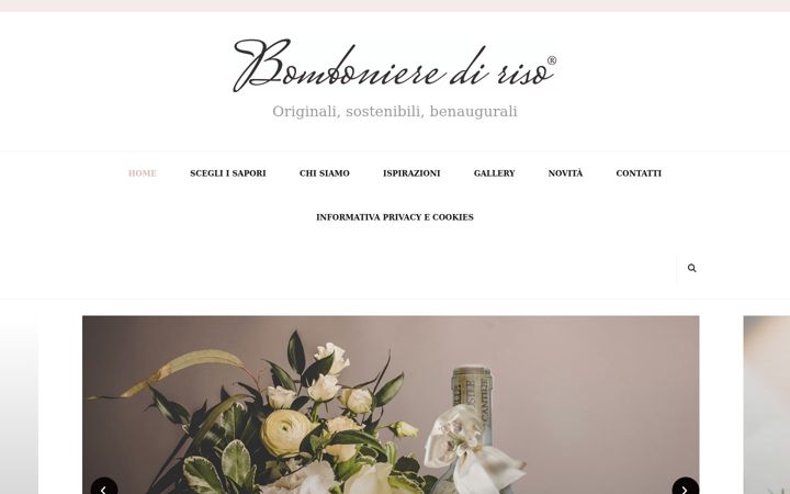 Screenshot of bombonierediriso.it