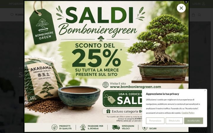 Ekrānuzņēmums no bombonieregreen.it