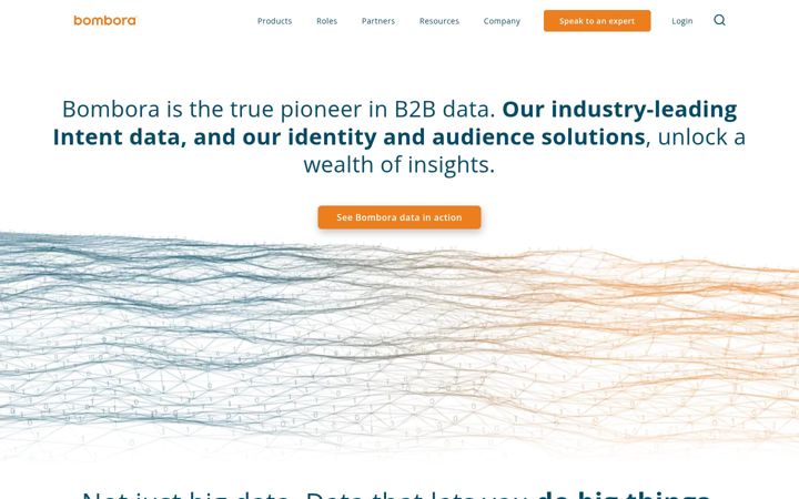 Screenshot of bombora.com