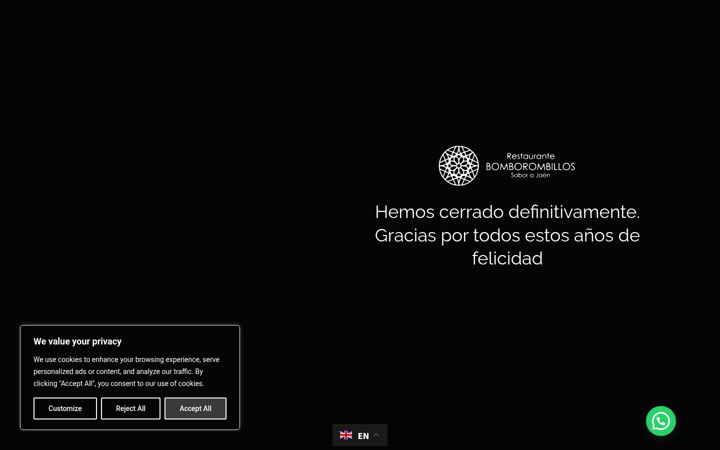 Screenshot of bomborombillos.com