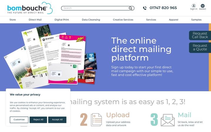 Screenshot of bombouche.com