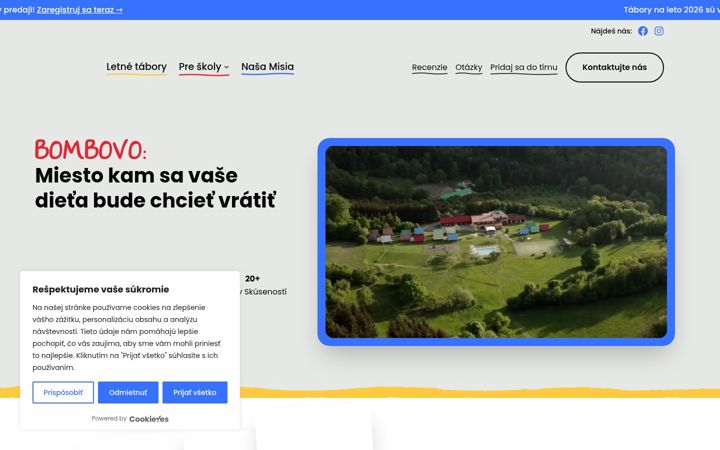 Screenshot di bombovo.sk