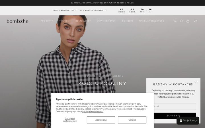 Screenshot of bombshe.com
