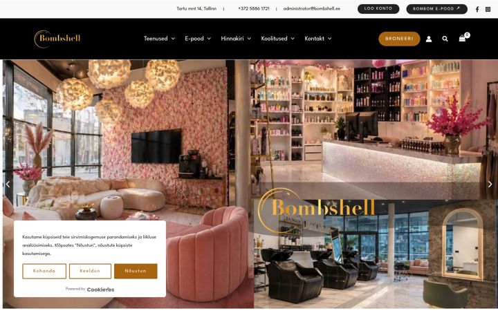 Screenshot of bombshell.ee