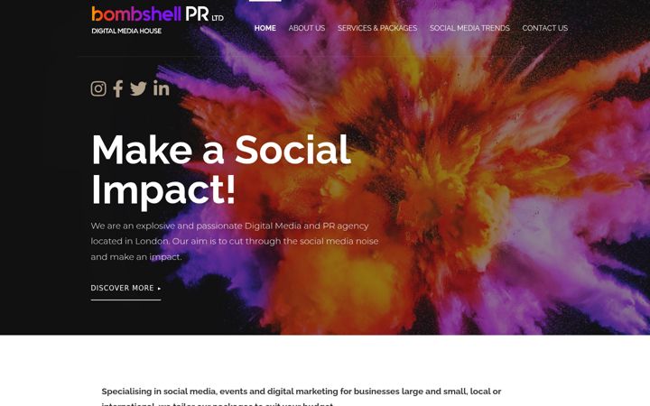 Screenshot di bombshellpr.com