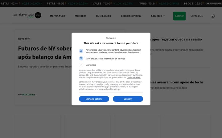 Ekrano kopija bomdiamercado.com.br