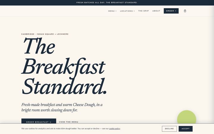 Screenshot of bomdough.com