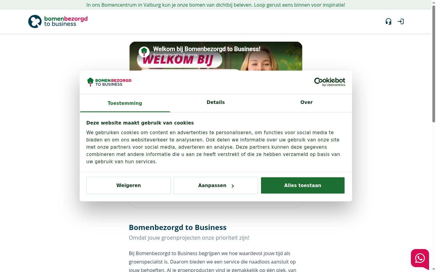 Sutikimo reklamjuostės, rodytos prieš bet kokią sąveiką, ekrano kopija