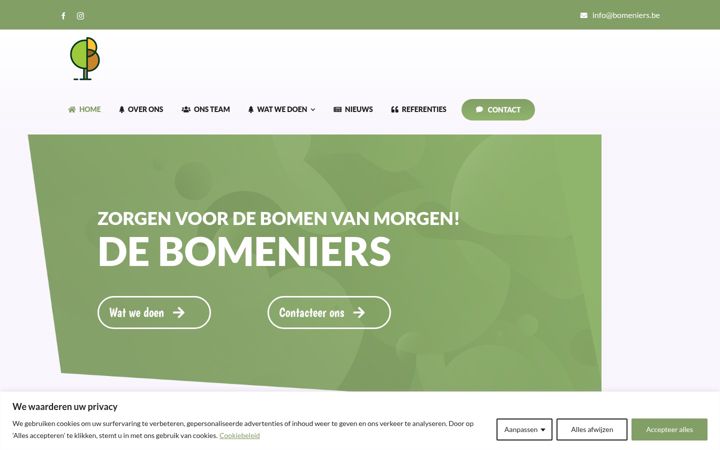 Screenshot of bomeniers.be