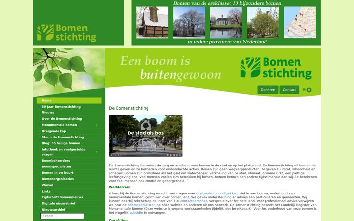 Ekrano kopija bomenstichting.nl
