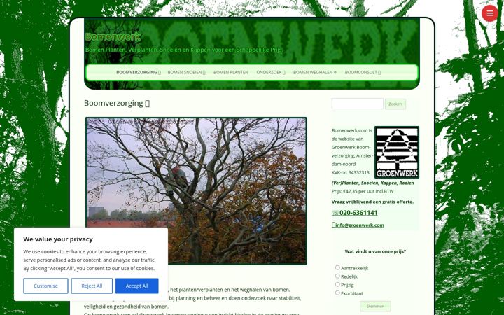 Screenshot of bomenwerk.com