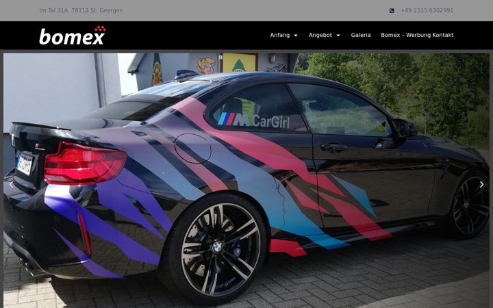 Screenshot of bomex-werbung.de
