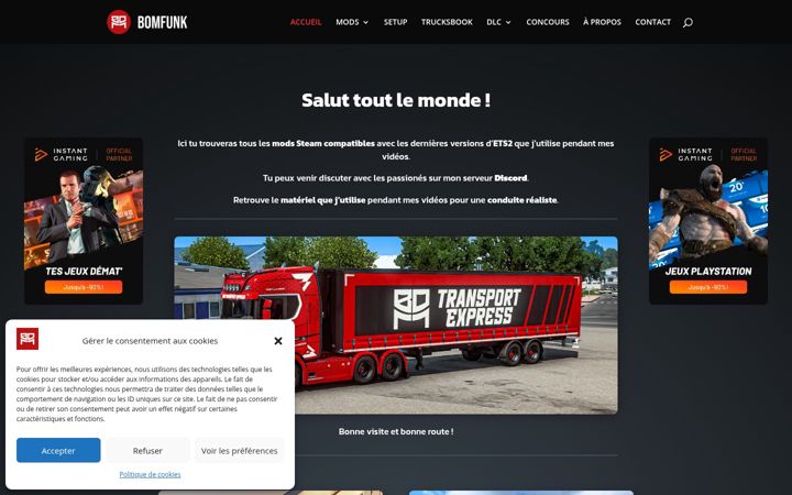 Screenshot of bomfunk.fr