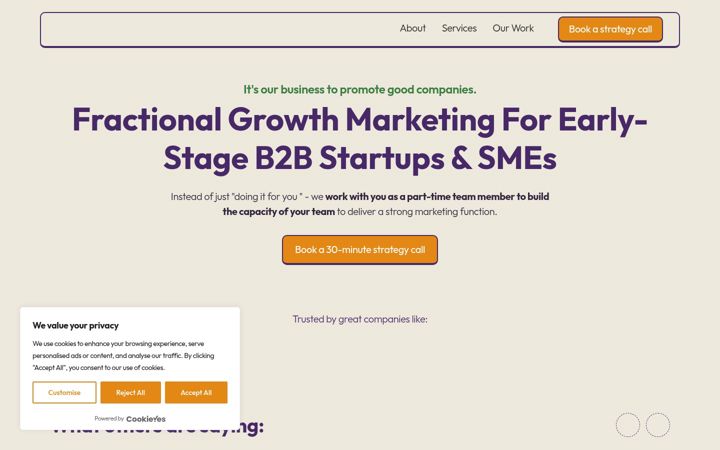 Screenshot of bomgrowth.com